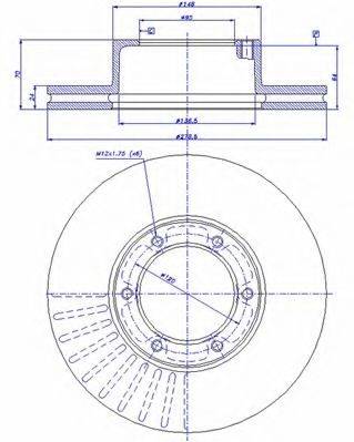 CAR 142554 Тормозной диск