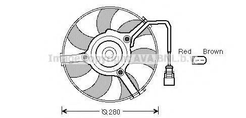 AVA QUALITY COOLING AI7516 Вентилятор, охлаждение двигателя