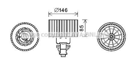 AVA QUALITY COOLING AI8374 Электродвигатель, вентиляция салона