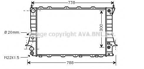 AVA QUALITY COOLING AIA2078 Радиатор, охлаждение двигателя