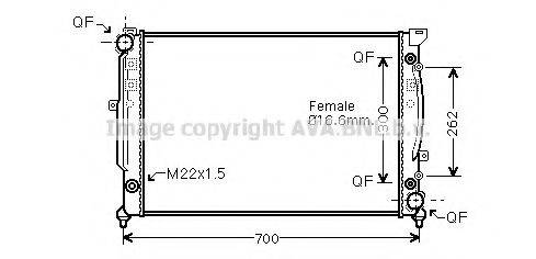 AVA QUALITY COOLING AIA2125 Радиатор, охлаждение двигателя