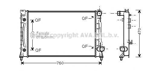 AVA QUALITY COOLING AIA2158 Радиатор, охлаждение двигателя