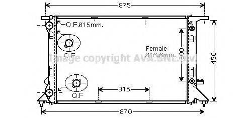 AVA QUALITY COOLING AIA2293 Радиатор, охлаждение двигателя