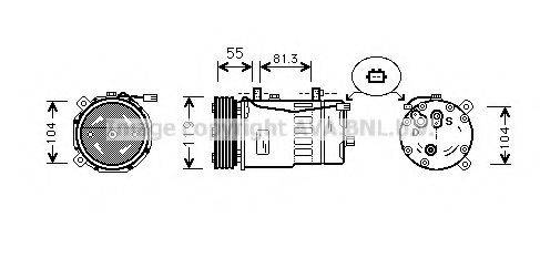 AVA QUALITY COOLING AIAK001 Компрессор, кондиционер