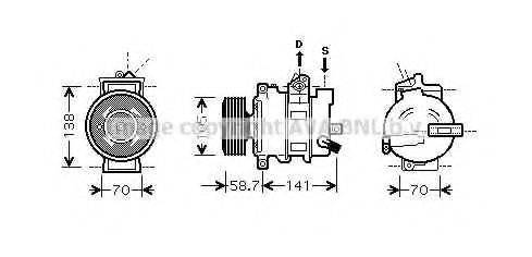 AVA QUALITY COOLING AIAK279 Компрессор, кондиционер