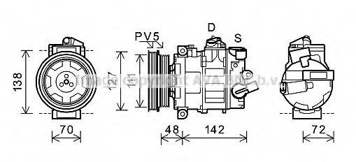 AVA QUALITY COOLING AIAK359 Компрессор, кондиционер