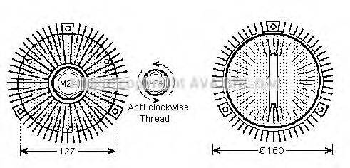 AVA QUALITY COOLING AIC286 Сцепление, вентилятор радиатора