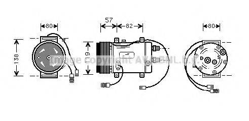 AVA QUALITY COOLING AIK008 Компрессор, кондиционер