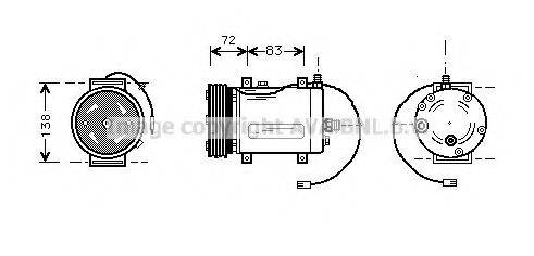 AVA QUALITY COOLING AIK144 Компрессор, кондиционер