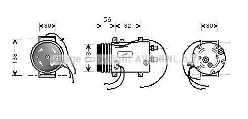 AVA QUALITY COOLING AIK255 Компрессор, кондиционер