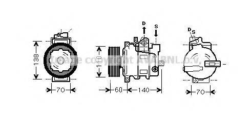 AVA QUALITY COOLING AIK266 Компрессор, кондиционер