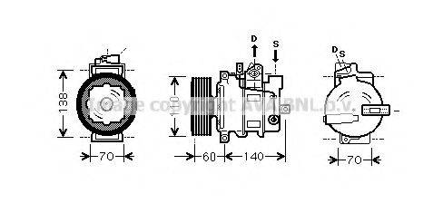 AVA QUALITY COOLING AIK272 Компрессор, кондиционер