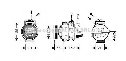 AVA QUALITY COOLING AIK349 Компрессор, кондиционер