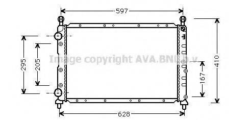 AVA QUALITY COOLING AL2020 Радиатор, охлаждение двигателя