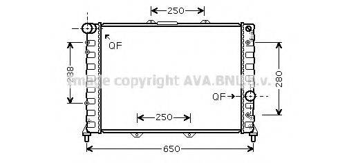 AVA QUALITY COOLING AL2091 Радиатор, охлаждение двигателя
