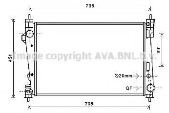 AVA QUALITY COOLING AL2123 Радиатор, охлаждение двигателя