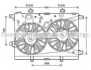 AVA QUALITY COOLING AL7517 Вентилятор, охлаждение двигателя