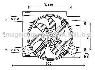 AVA QUALITY COOLING AL7522 Вентилятор, охлаждение двигателя