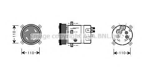 AVA QUALITY COOLING ALK071 Компрессор, кондиционер