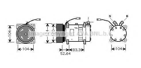 AVA QUALITY COOLING ALK095 Компрессор, кондиционер