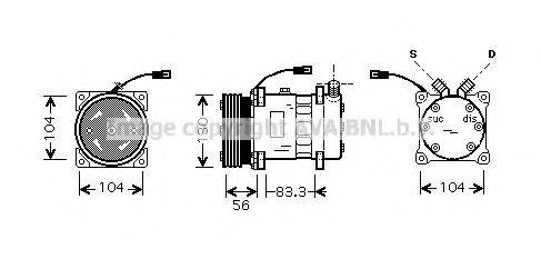 AVA QUALITY COOLING ALK102 Компрессор, кондиционер