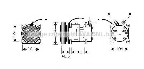 AVA QUALITY COOLING ALK104 Компрессор, кондиционер