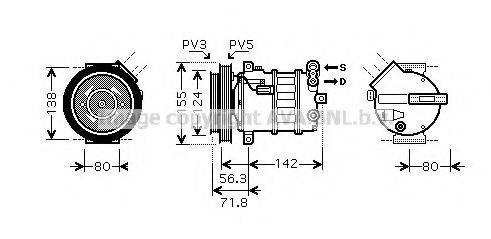 AVA QUALITY COOLING ALK107 Компрессор, кондиционер