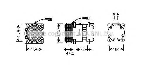 AVA QUALITY COOLING ALK113 Компрессор, кондиционер