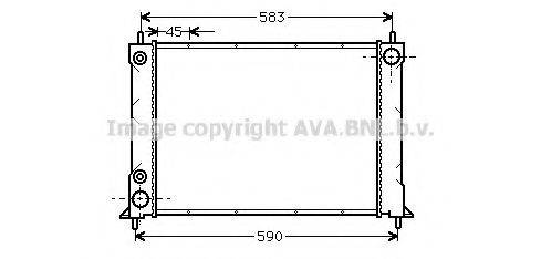 AVA QUALITY COOLING AU2070 Радиатор, охлаждение двигателя