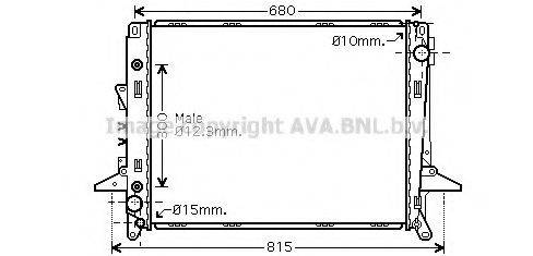 AVA QUALITY COOLING AU2197 Радиатор, охлаждение двигателя
