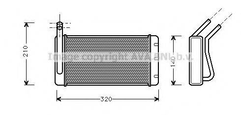AVA QUALITY COOLING AU6054 Теплообменник, отопление салона