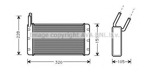 AVA QUALITY COOLING AU6108 Теплообменник, отопление салона