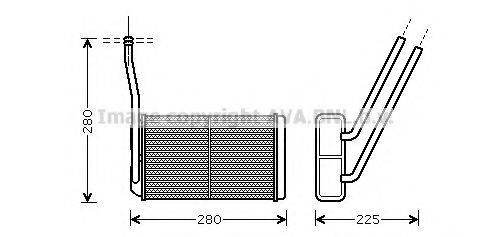 AVA QUALITY COOLING AU6195 Теплообменник, отопление салона