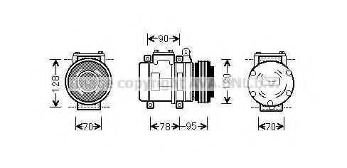 AVA QUALITY COOLING AUK028 Компрессор, кондиционер