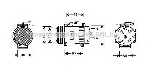 AVA QUALITY COOLING AUK030 Компрессор, кондиционер