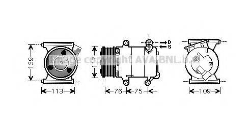 AVA QUALITY COOLING AUK185 Компрессор, кондиционер