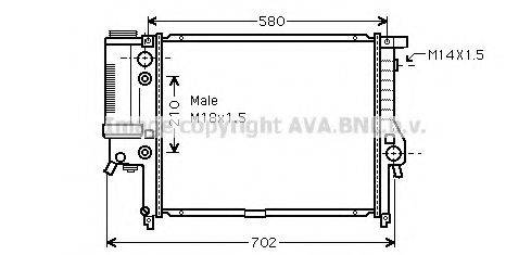 AVA QUALITY COOLING BW2122 Радиатор, охлаждение двигателя