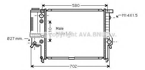 AVA QUALITY COOLING BW2143 Радиатор, охлаждение двигателя
