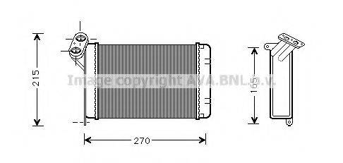 AVA QUALITY COOLING BW6005 Теплообменник, отопление салона