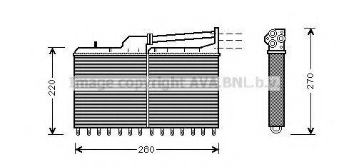 AVA QUALITY COOLING BW6029 Теплообменник, отопление салона