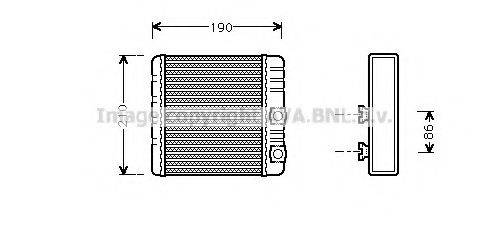 AVA QUALITY COOLING BW6211 Теплообменник, отопление салона