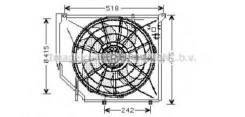 AVA QUALITY COOLING BW7502 Вентилятор, охлаждение двигателя