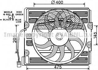 AVA QUALITY COOLING BW7527 Вентилятор, охлаждение двигателя
