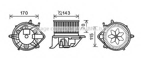 AVA QUALITY COOLING BW8459 Электродвигатель, вентиляция салона