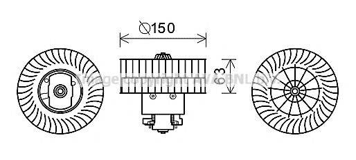 AVA QUALITY COOLING BW8488 Электродвигатель, вентиляция салона