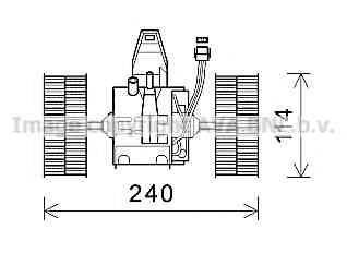 AVA QUALITY COOLING BW8491 Электродвигатель, вентиляция салона