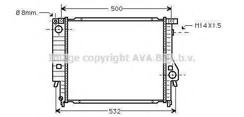 AVA QUALITY COOLING BWA2098 Радиатор, охлаждение двигателя