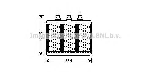 AVA QUALITY COOLING BWA6271 Теплообменник, отопление салона