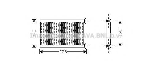 AVA QUALITY COOLING BWA6342 Теплообменник, отопление салона