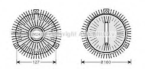 AVA QUALITY COOLING BWC325 Сцепление, вентилятор радиатора